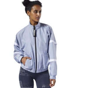 Reebok Meet You There Woven Jacke Damen - HellBlau - DE 518-FBW